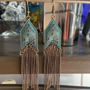 😀Beautiful Copper Tassel Earrings🌹